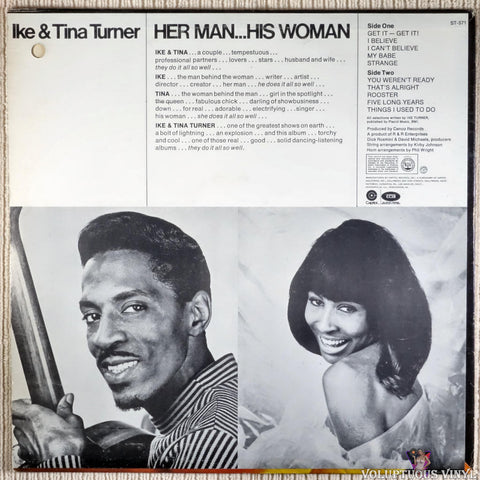 Ike & Tina Turner ‎– Her Man... His Woman vinyl record back cover