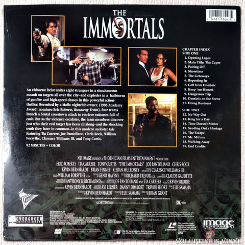 The Immortals laserdisc back cover