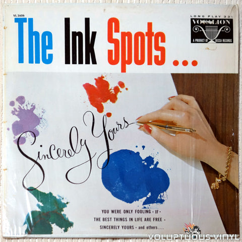 The Ink Spots ‎– Sincerely Yours vinyl record front cover