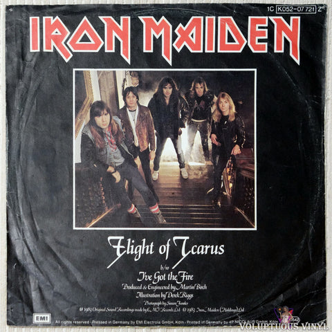 Iron Maiden – Flight Of Icarus (1983) 12" Single, German Press