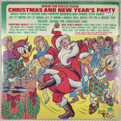 Irwin The Disco Duck & The Wibble Wabble Singers And Orchestra ‎– Christmas And New Year's Party vinyl record front cover
