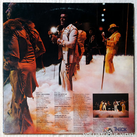 The Isley Brothers ‎– The Heat Is On vinyl record back cover
