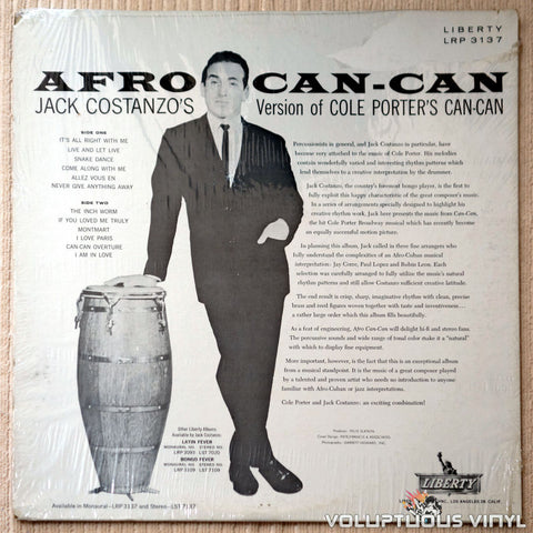Jack Costanzo ‎– Afro Can-Can - Vinyl Record - Back Cover