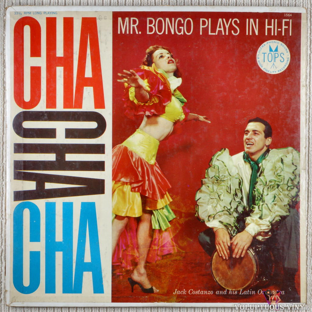 Jack Costanzo And His Latin Orchestra ‎– Mr. Bongo Plays In Hi-Fi Cha Cha Cha vinyl record front cover