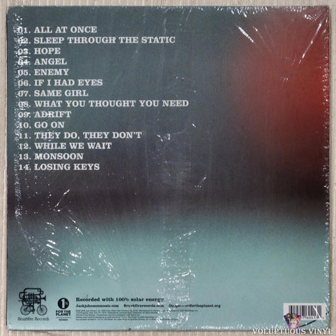 Jack Johnson ‎– Sleep Through The Static vinyl record back cover