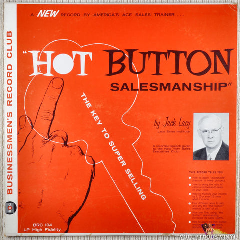Jack Lacy – Hot Button Salesmanship vinyl record front cover