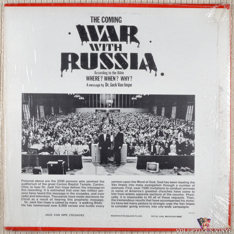 Jack Van Impe ‎– The Coming War With Russia vinyl record back cover