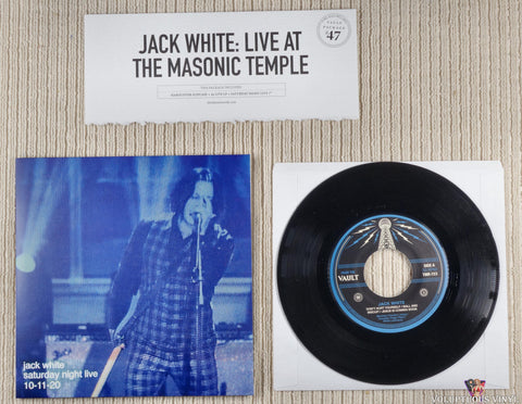 Jack White ‎– Live At The Masonic Temple vinyl record 7" single