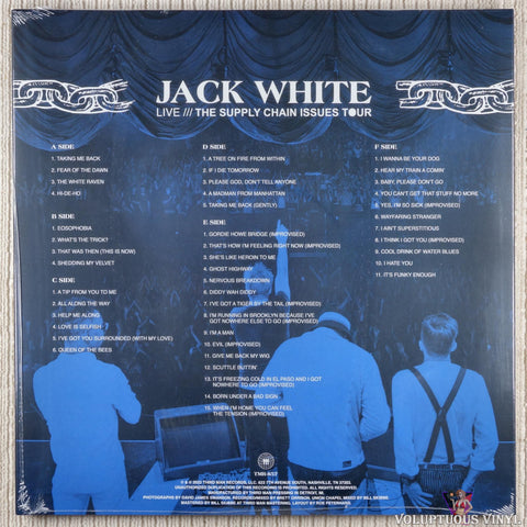 Jack White – Live /// The Supply Chain Issues Tour vinyl record back cover