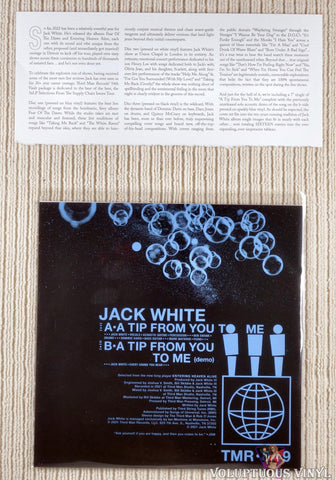 Jack White – Live /// The Supply Chain Issues Tour vinyl record single back cover