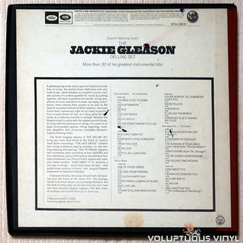 Jackie Gleason ‎– The Jackie Gleason Deluxe Set vinyl record back cover