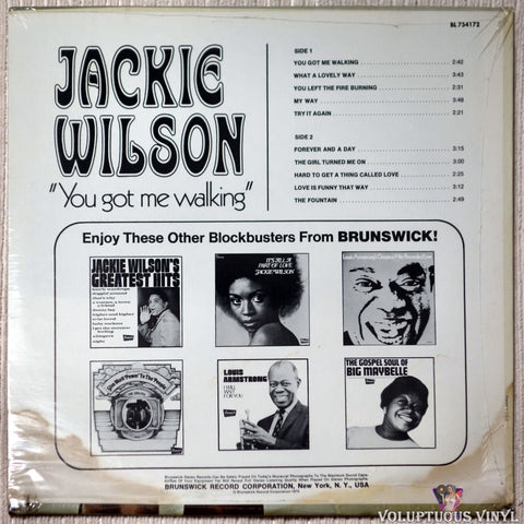 Jackie Wilson ‎– "You Got Me Walking" vinyl record back cover