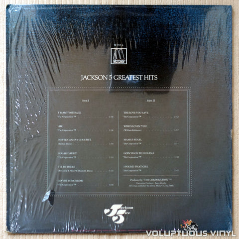 The Jackson 5 ‎– Jackson 5 Greatest Hits - Vinyl Record - Back Cover