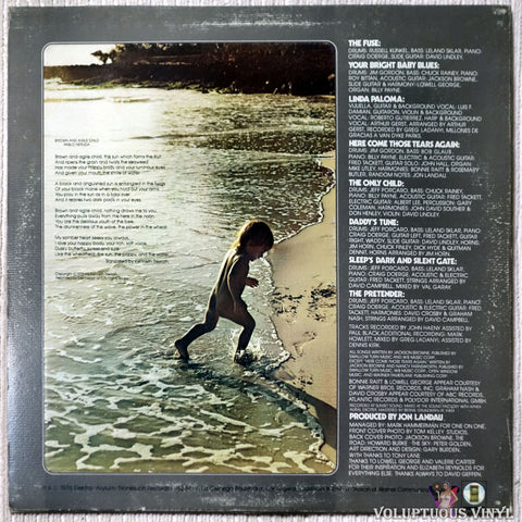 Jackson Browne ‎– The Pretender vinyl record back cover
