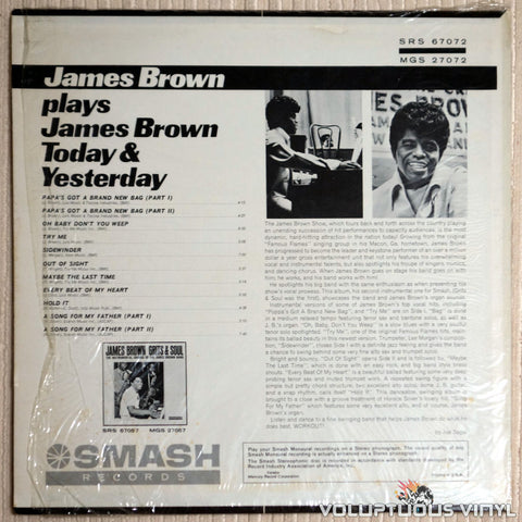 James Brown ‎– James Brown Plays James Brown: Today & Yesterday - Vinyl Record - Back Cover