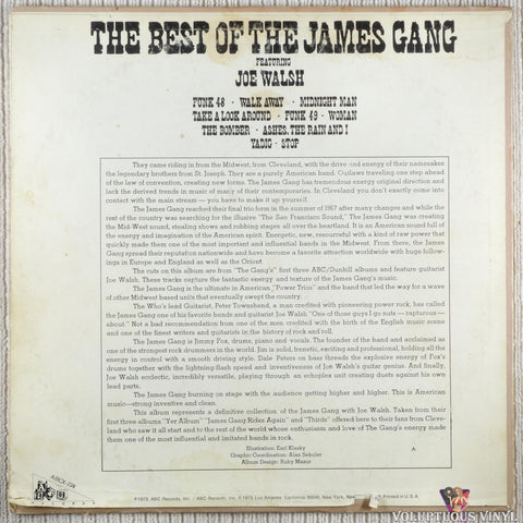 James Gang Featuring Joe Walsh – The Best Of The James Gang Featuring Joe Walsh vinyl record back cover