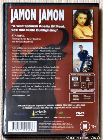 Jamon Jamon DVD back cover