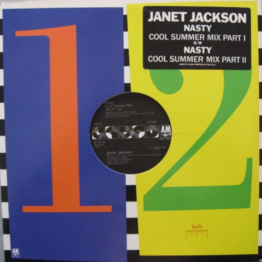Janet Jackson ‎– Nasty vinyl record front cover