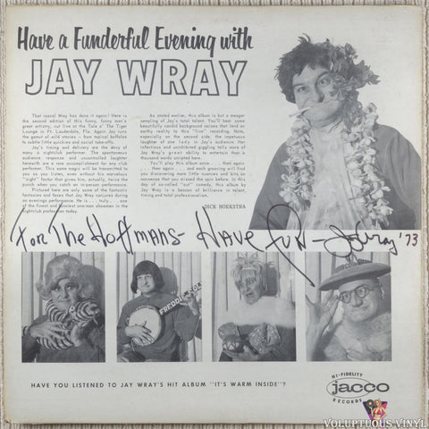 Jay Wray ‎– Have A Funderful Evening vinyl record back cover