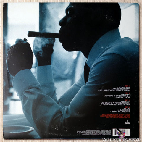 Jay-Z ‎– American Gangster vinyl record back cover