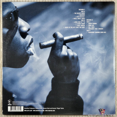 Jay-Z – The Blueprint vinyl record back cover