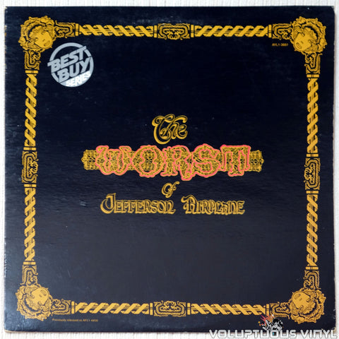 Jefferson Airplane ‎– The Worst Of Jefferson Airplane vinyl record front cover