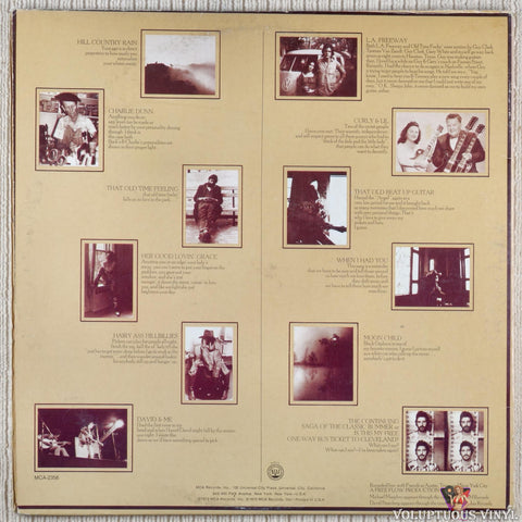 Jerry Jeff Walker ‎– Jerry Jeff Walker vinyl record back cover