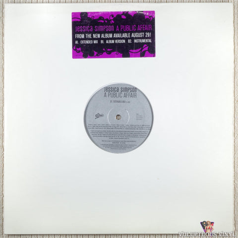 Jessica Simpson – A Public Affair vinyl record front cover