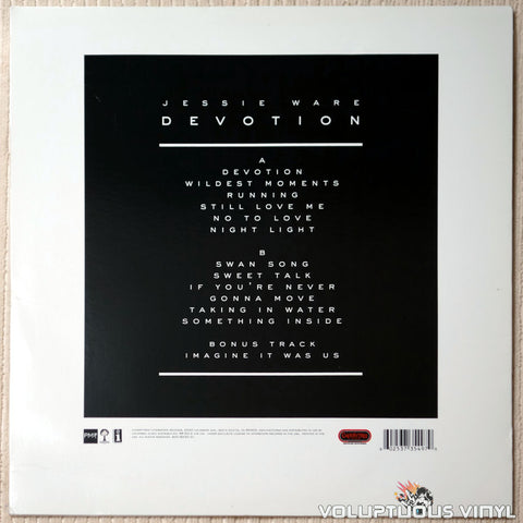 Jessie Ware ‎– Devotion - Vinyl Record - Back Cover