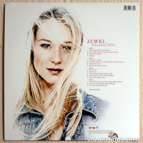 Jewel ‎– Greatest Hits - Vinyl Record - Back Cover