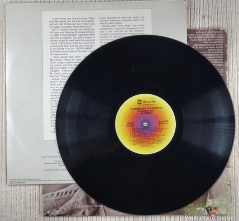 Jim Croce ‎– Photographs & Memories (His Greatest Hits) vinyl record 