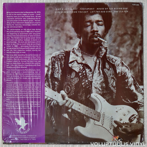 Jimi Hendrix ‎– Free Spirit - Vinyl Record - Back Cover