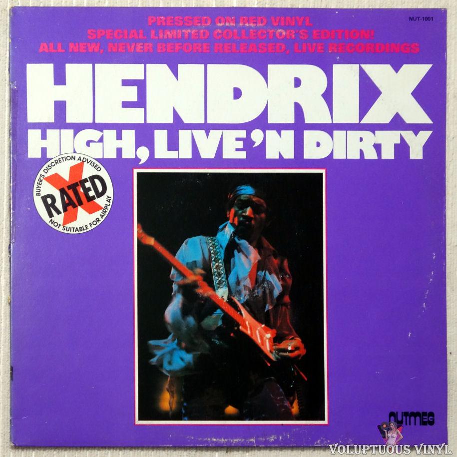 Jimi Hendrix ‎– High, Live'n Dirty vinyl record front cover