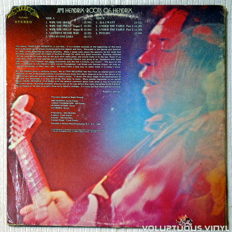 Jimi Hendrix ‎– Roots Of Hendrix vinyl record back cover