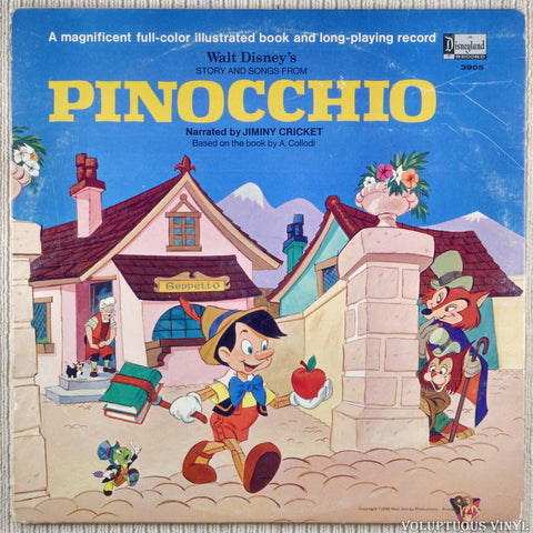 Jiminy Cricket ‎– Walt Disney's Story And Songs From Pinocchio (1970's) Mono