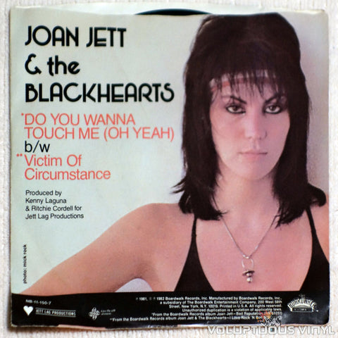 Joan Jett & The Blackhearts ‎– Do You Wanna Touch Me (Oh Yeah) - Vinyl Record - Back Cover