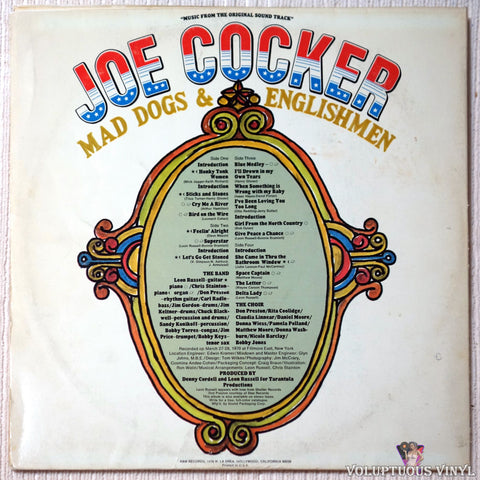Joe Cocker ‎– Mad Dogs & Englishmen vinyl record back cover