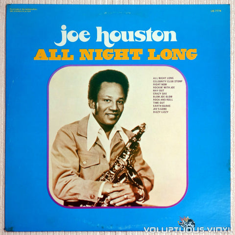 Joe Houston ‎– All Night Long - Vinyl Record - Front Cover