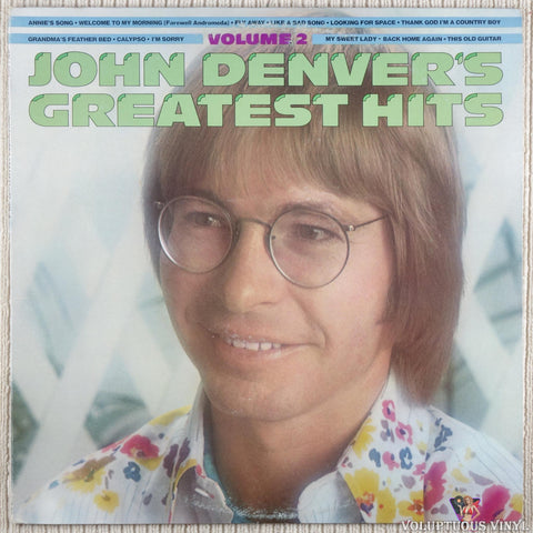 John Denver – John Denver's Greatest Hits, Volume 2 vinyl record front cover