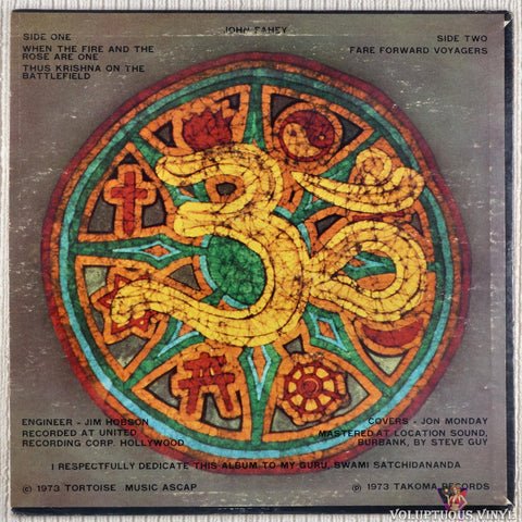 John Fahey – Fare Forward Voyagers (Soldier's Choice) vinyl record back cover