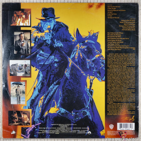 John Williams ‎– Indiana Jones And The Last Crusade (Original Motion Picture Soundtrack) vinyl record back cover