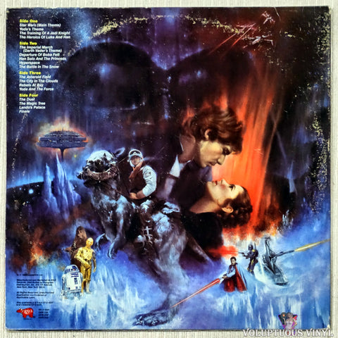 John Williams, The London Symphony Orchestra ‎– Star Wars / The Empire Strikes Back vinyl record back cover