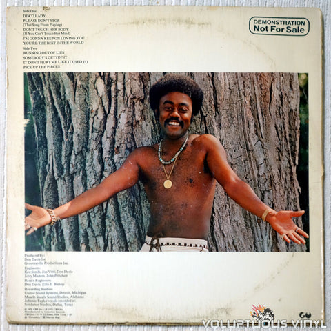 Johnnie Taylor ‎– Eargasm - Vinyl Record - Back Cover