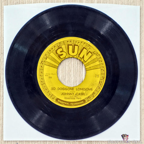 Johnny Cash And Tennessee Two – So Doggone Lonesome / Folsom Prison Blues (1955) 7" Single
