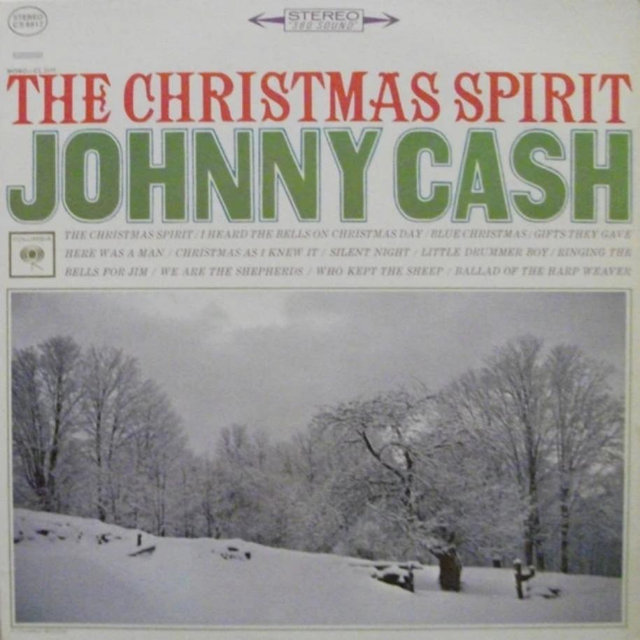 Johnny Cash ‎– The Christmas Spirit vinyl record front cover