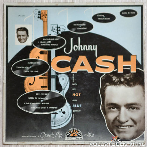 Johnny Cash ‎– With His Hot And Blue Guitar - Vinyl Record - Front Cover