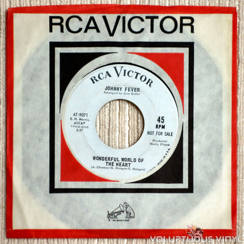Johnny Fever ‎– Wonderful World Of The Heart - Vinyl Record - Single