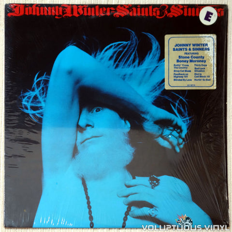 Johnny Winter ‎– Saints & Sinners vinyl record front cover