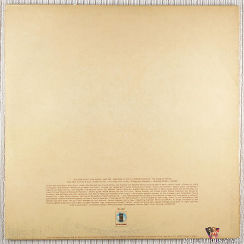 Joni Mitchell – Court And Spark vinyl record back cover