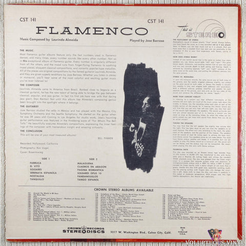 José Barroso – Flamenco vinyl record back cover